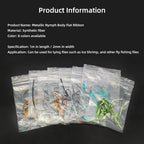 Metallic Nymph Body Flat Ribbon Flash Skin Fly Tying Material
