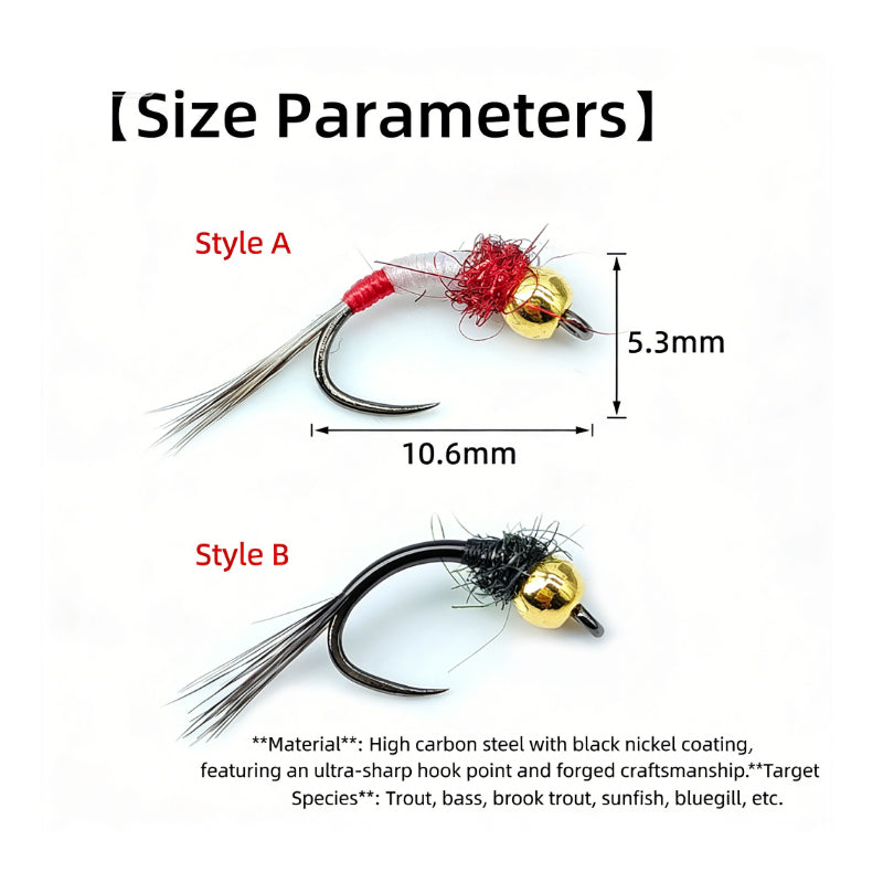 Copper Head Midge Nymph Wet Fly Lure
