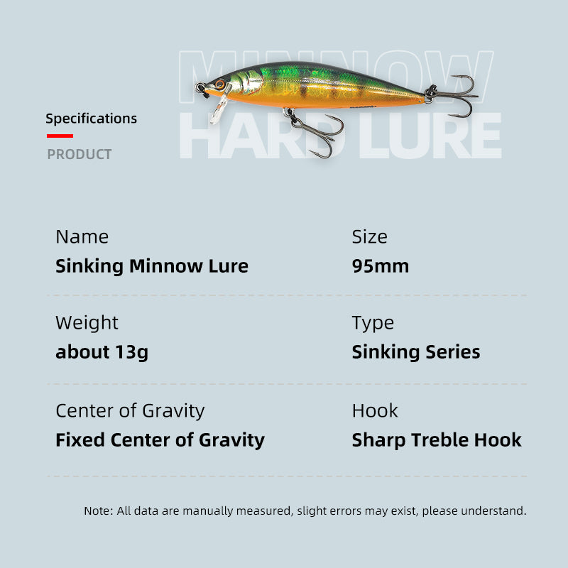 Sinking Minnow Lure Artificial Hard Bait