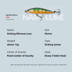 Sinking Minnow Lure Artificial Hard Bait