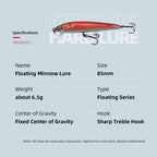 Floating Minnow Lure Artificial Hard Bait