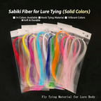 14 Colors Solid Sabiki Fiber Strands Synthetic Fly Tying Material