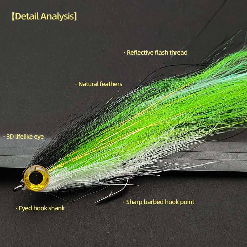 Multi-Color Big Eye Baitfish Deceiver Fly Fishing Lure