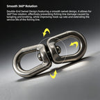 Heavy Duty Dual-Ring Rolling Swivel, Saltwater Longline Tackle
