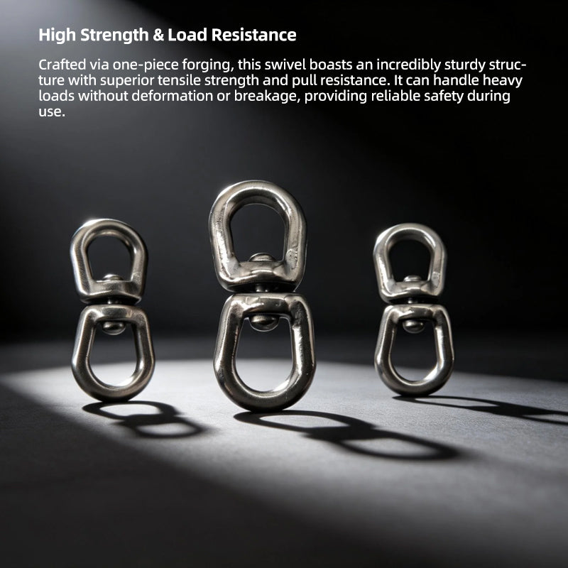 Heavy Duty Dual-Ring Rolling Swivel, Saltwater Longline Tackle