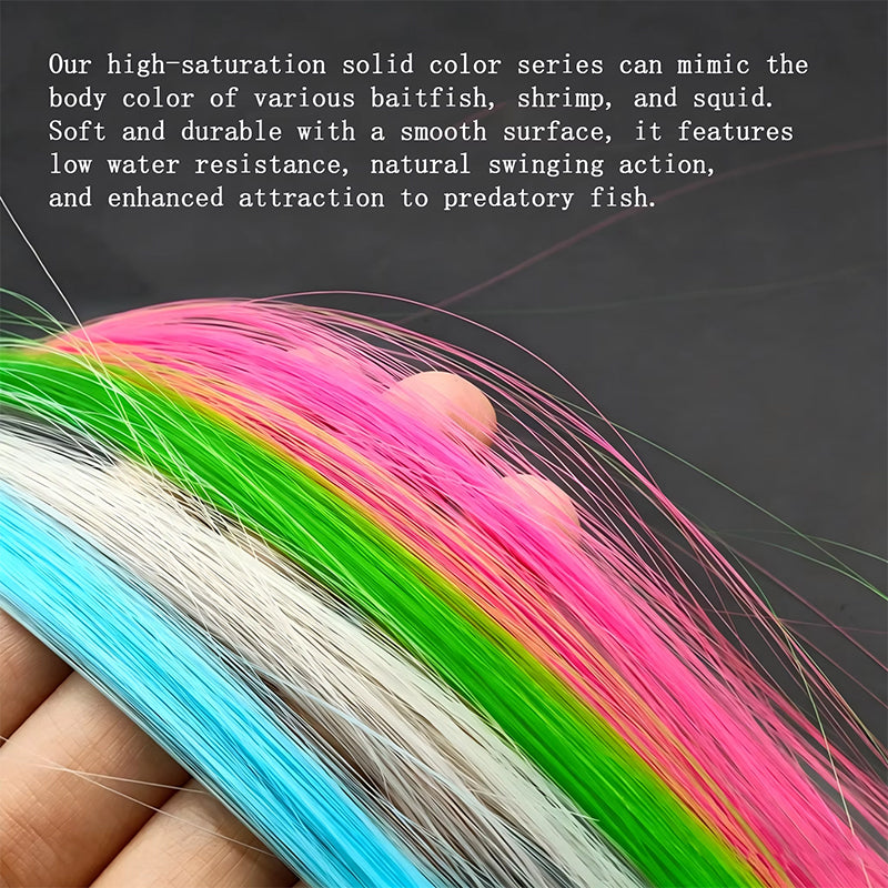 14 Colors Solid Sabiki Fiber Strands Synthetic Fly Tying Material