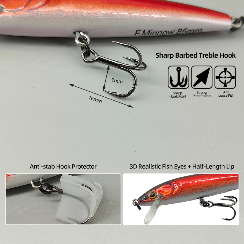 Floating Minnow Lure Artificial Hard Bait