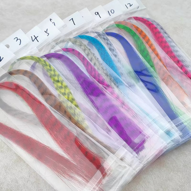 13 Colors Individual Pack Zebra Grizzly Synthetic Hair Fiber Fly Tying Material