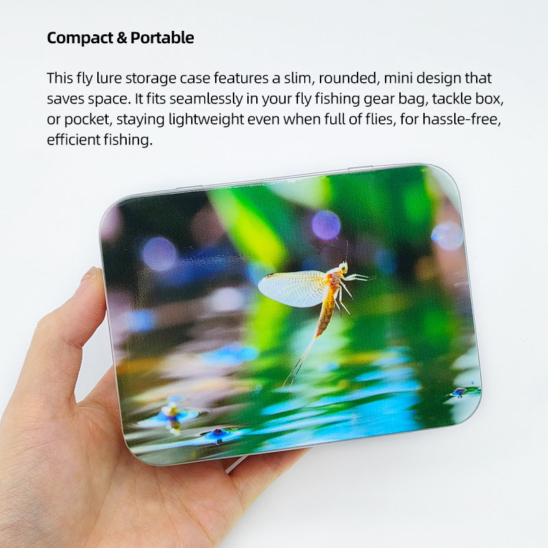 Metal Colorful Fish-shaped Pattern Bait Box