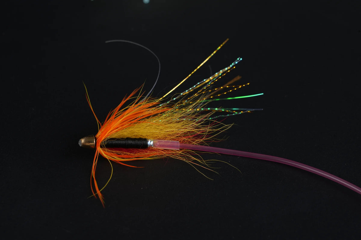 Finished tube fly side profile showing rear connection tube