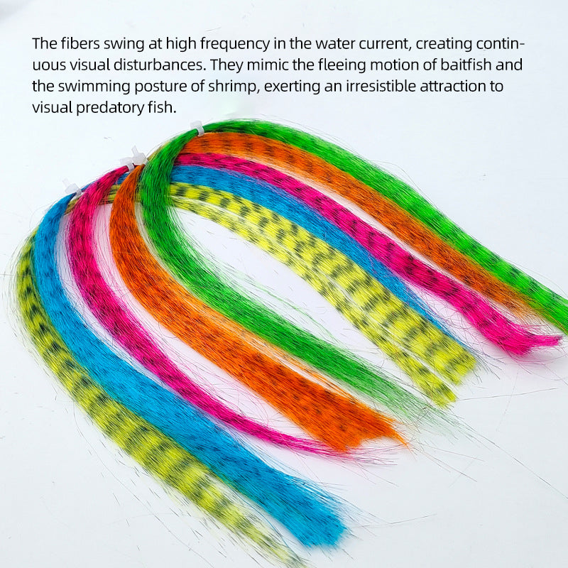 13 Colors Individual Pack Zebra Grizzly Synthetic Hair Fiber Fly Tying Material