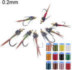 12 Color/Set 0.2mm Non-tarnishing Ultra Fly Tying Copper Wire