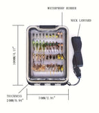 Wifreo Fly Fishing Flies Assortment with Waterproof Fly Box, 28/40/64/92/120pcs Dry/Wet/Nymph/Streamer Flies, Trout/Bass/Panfish/Salmon Fishing Flies