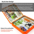Metal Colorful Fish-shaped Pattern Bait Box for Fly Fishing Essential Fishing Tools