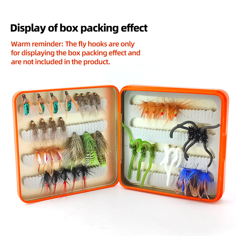 Metal Colorful Fish-shaped Pattern Bait Box for Fly Fishing Essential Fishing Tools