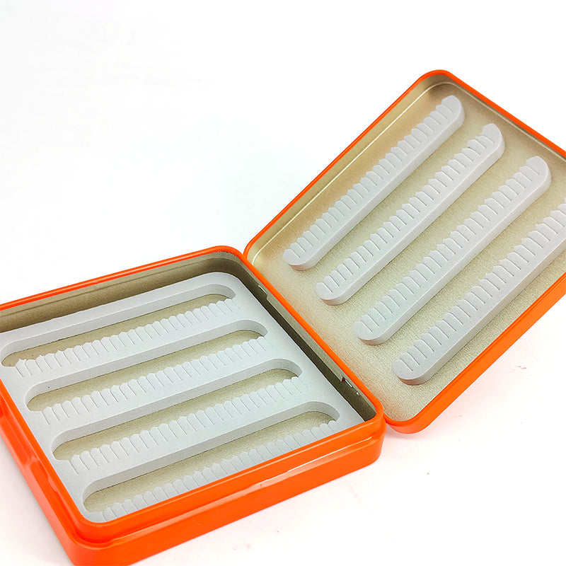 Metal Colorful Fish-shaped Pattern Bait Box for Fly Fishing Essential Fishing Tools