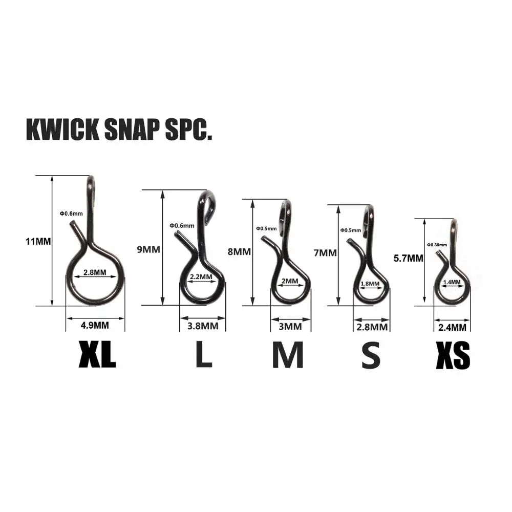 Flysnap Wc Wifreo 100PCS Fly Fishing Snap Quick changing Connect Snap for Flies H ...