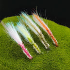 Iridescent Luminous Ice Silk Shrimp Lure with Fly Hook for Freshwater and Saltwater Fishing of Bass Mandarin Fish Salmon