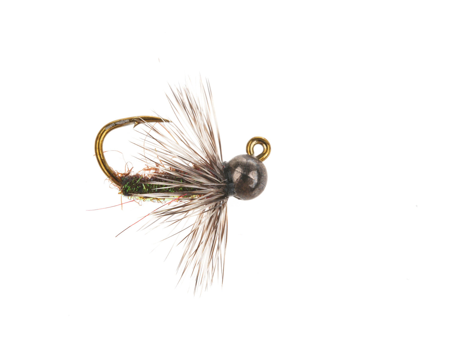 Product photo of the Brown Hackle Jig – Tungsten Bead, WIFREO style LY006