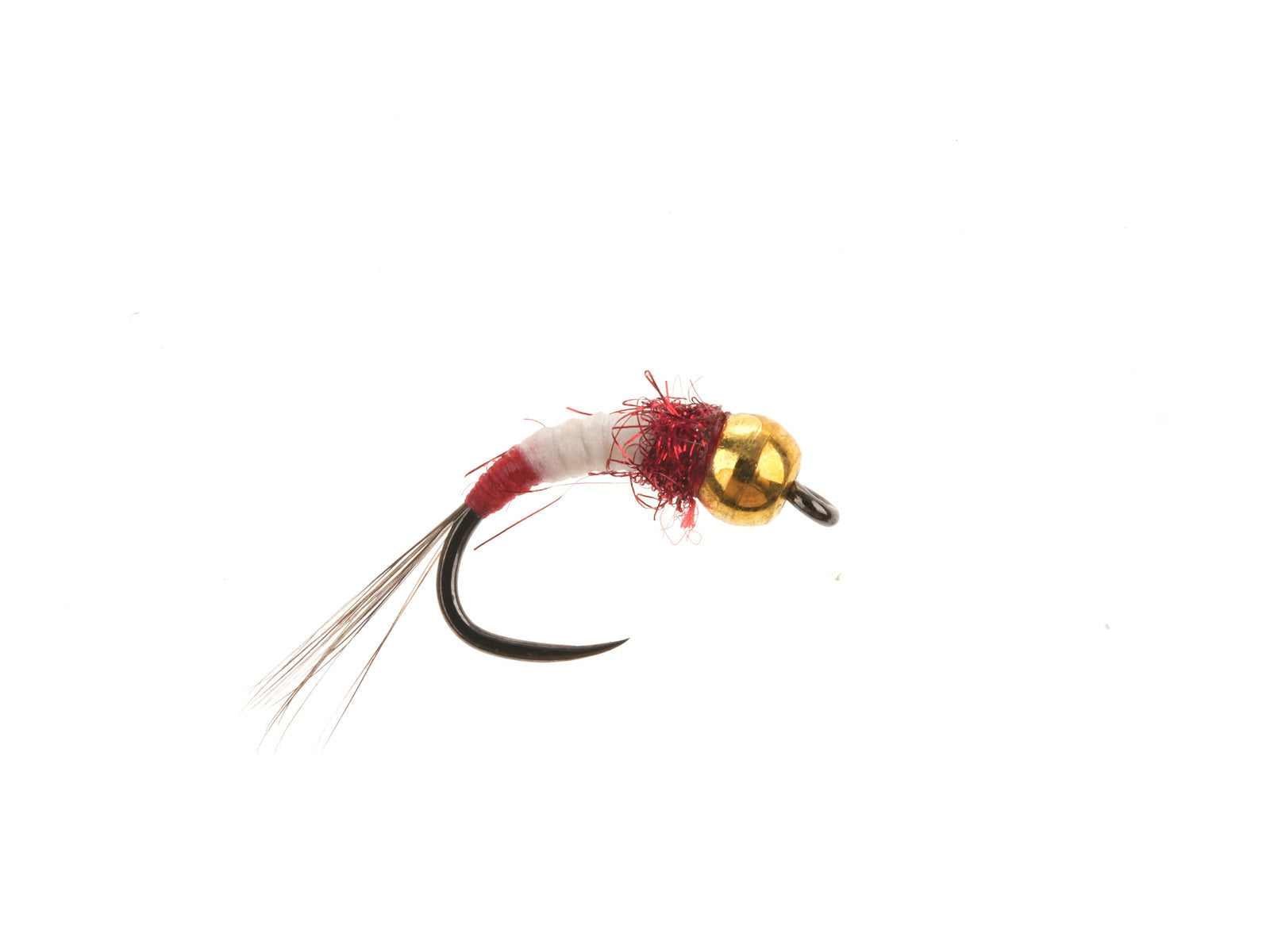 Product photo of the Red Caddis Larva – Brass Bead, WIFREO style LY044