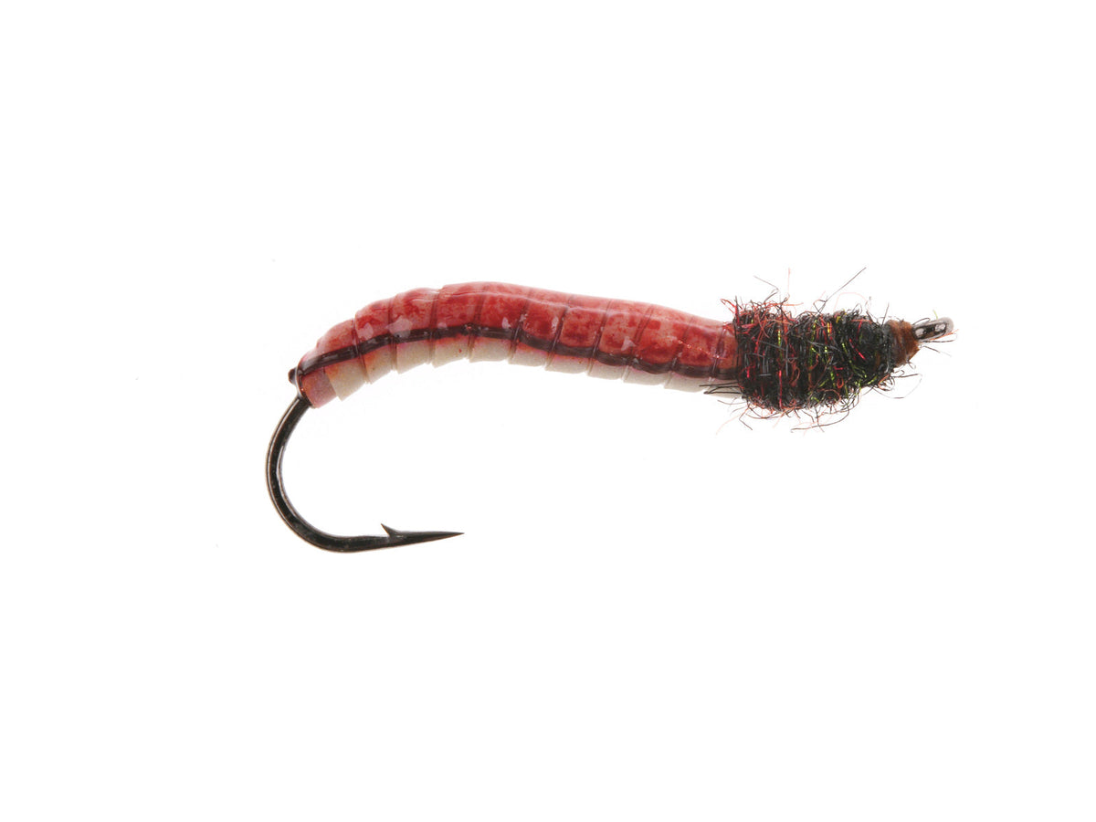Product photo of the Rusty Brown Caddis Larva, WIFREO style LY068A