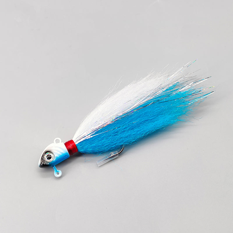 High Carbon Steel Barbed Hooks Fishing Jig Head Lure Flasher Salmon/Saltwater Freshwater Fast Sinking Artificial