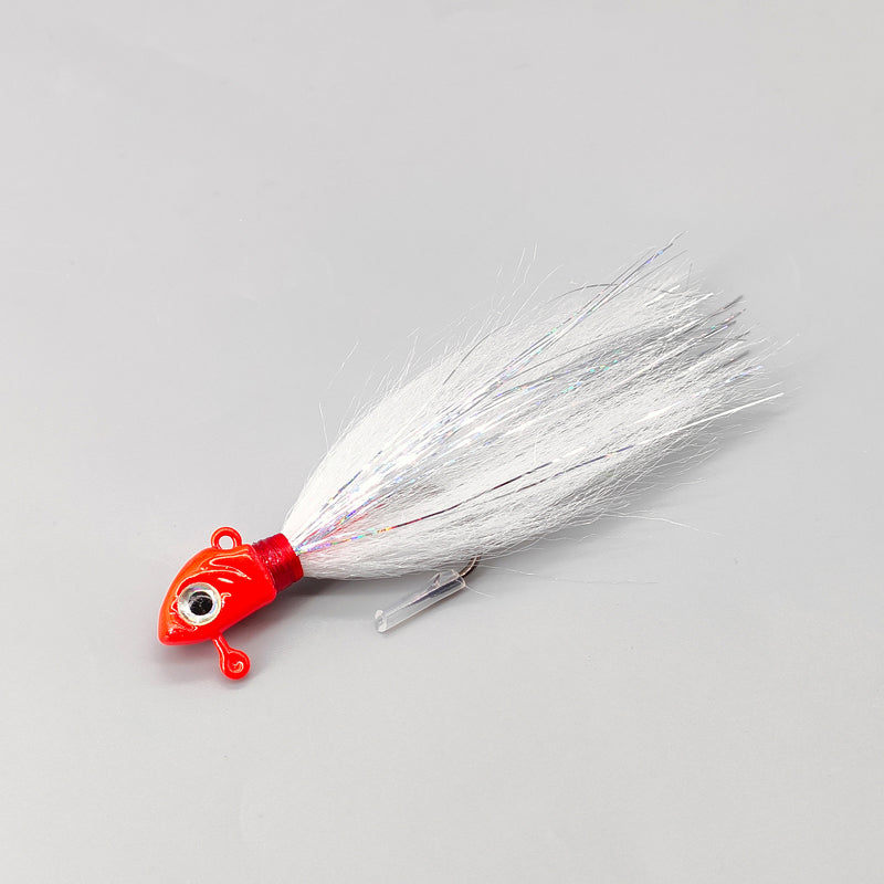 High Carbon Steel Barbed Hooks Fishing Jig Head Lure Flasher Salmon/Saltwater Freshwater Fast Sinking Artificial