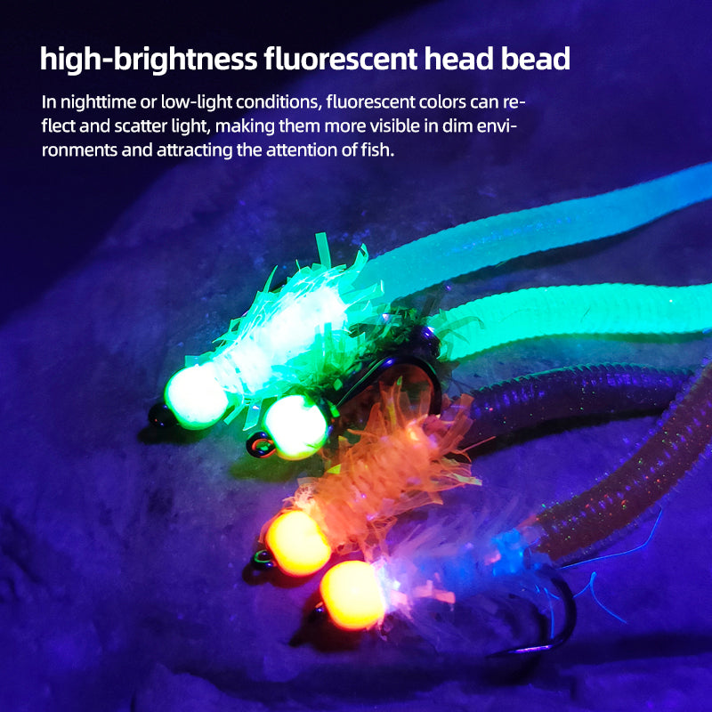 Squirmy Worm Fly Luminous Soft-Bait Trout Lure Fly Fishing Lure