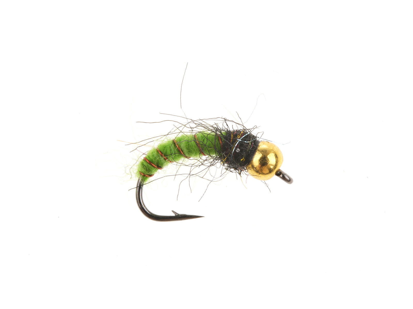 Product photo of the Green Caddis Larva – Brass Bead, WIFREO style WY1140A