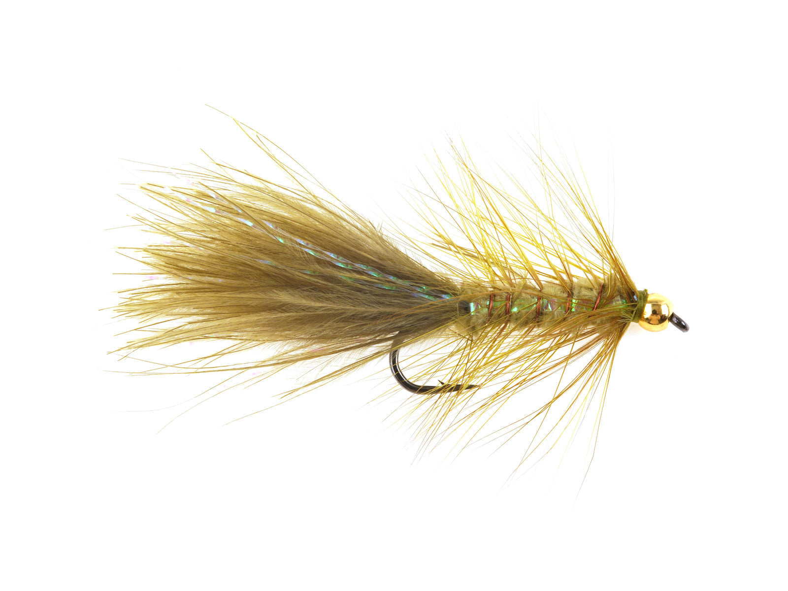 Product photo of the Olive Woolly Bugger – Brass Bead, WIFREO style WY267B