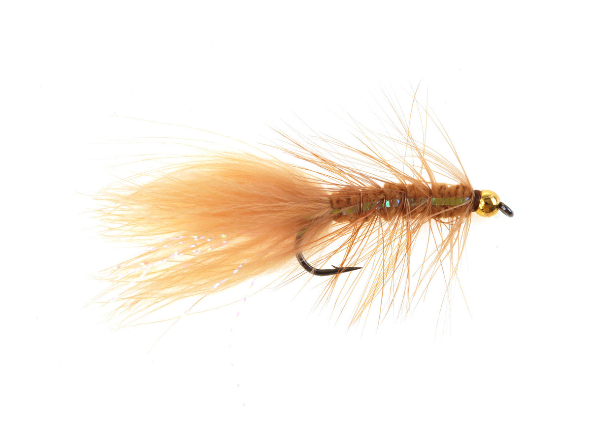 Product photo of the Brown Woolly Bugger Streamer – Brass Bead, WIFREO style WY267D