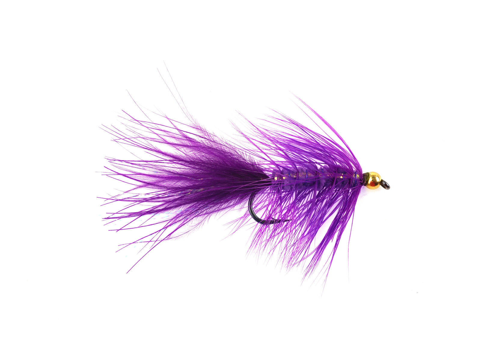 Product photo of the Purple Woolly Bugger Streamer – Brass Bead, WIFREO style WY267F