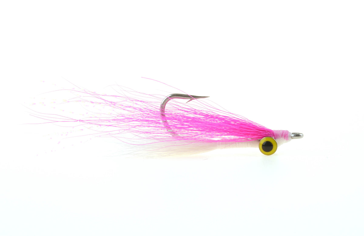 Product photo of the Hot Pink Clouser Minnow with brass weighted eyes, WIFREO style WY302D