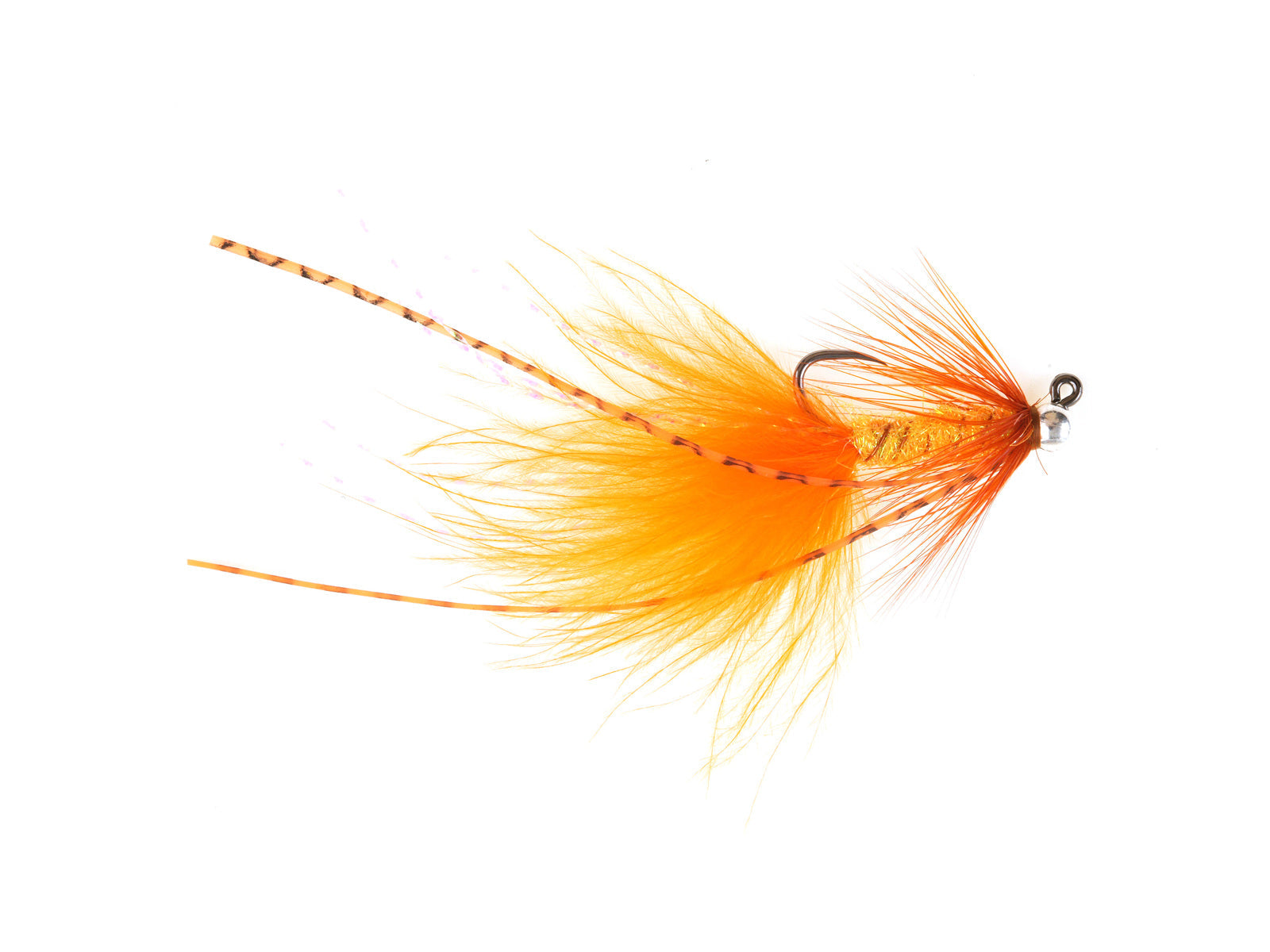 Product photo of the Orange Sili-Leg Jig Woolly Bugger Streamer – Tungsten Bead, WIFREO style WY508A