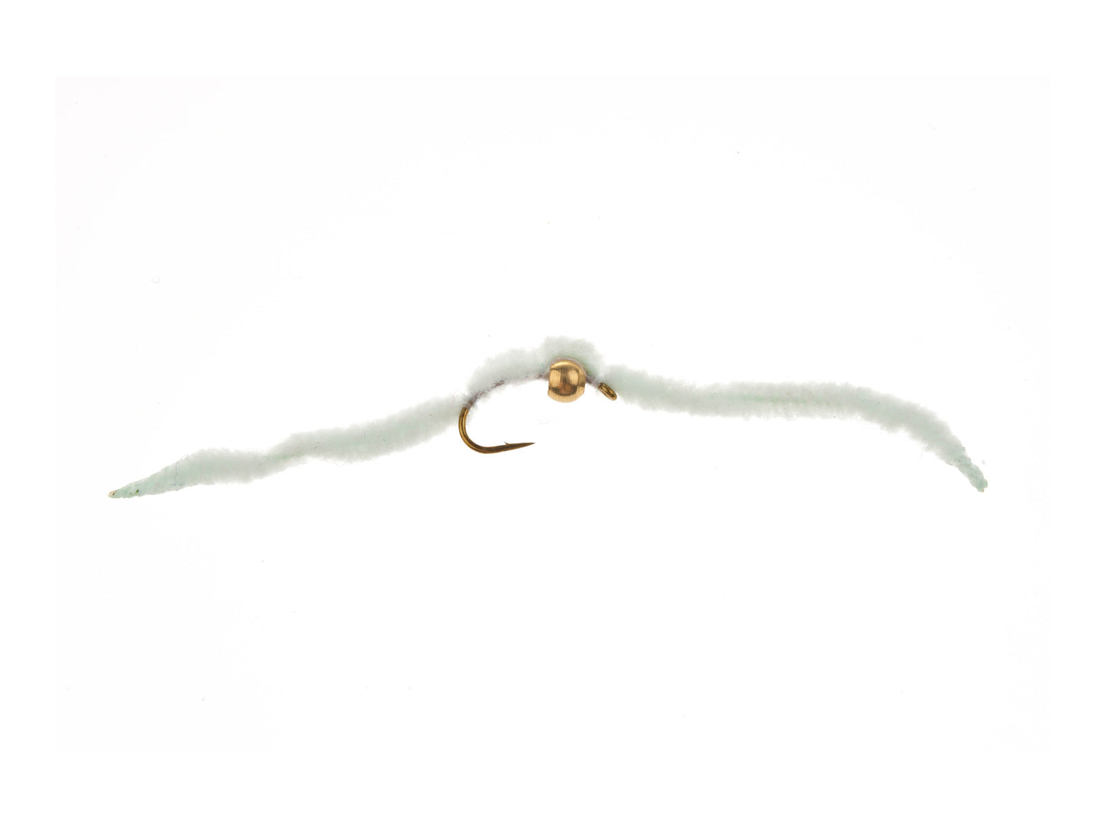 Product photo of the White Brass Bead San Juan Worm, WIFREO style WY565D