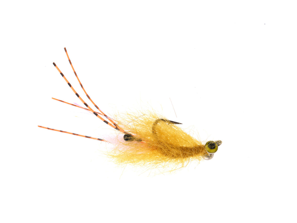 Product photo of the Orange Dead Shrimp with brass weighted eyes, WIFREO style WY594