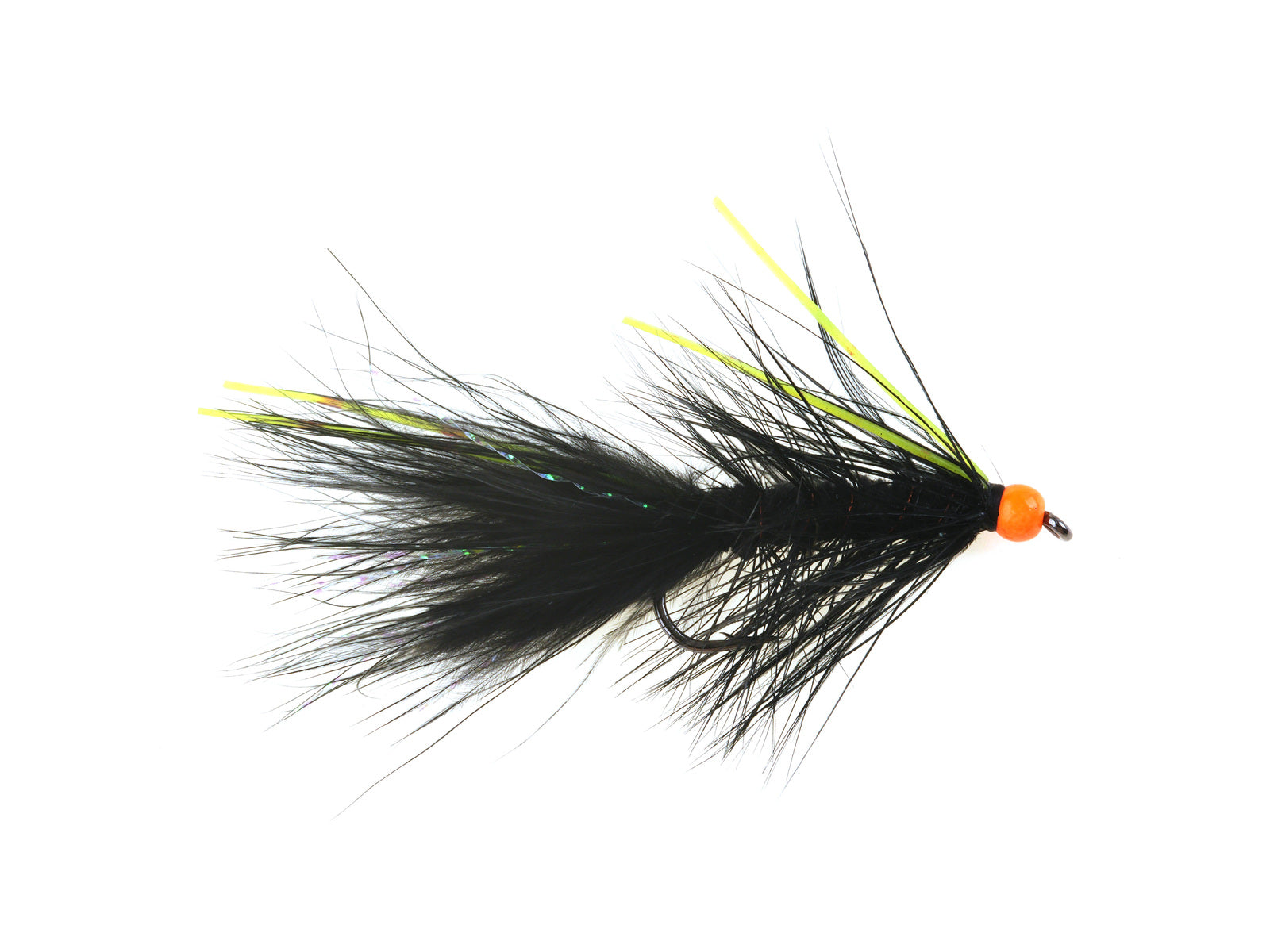 Product photo of the Black Sili-Leg Woolly Bugger Streamer – Brass Bead, WIFREO style WY974A