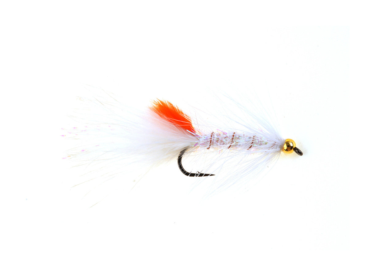 Product photo of the Hotspot White Woolly Bugger Streamer – Brass Bead, WIFREO style WY975A