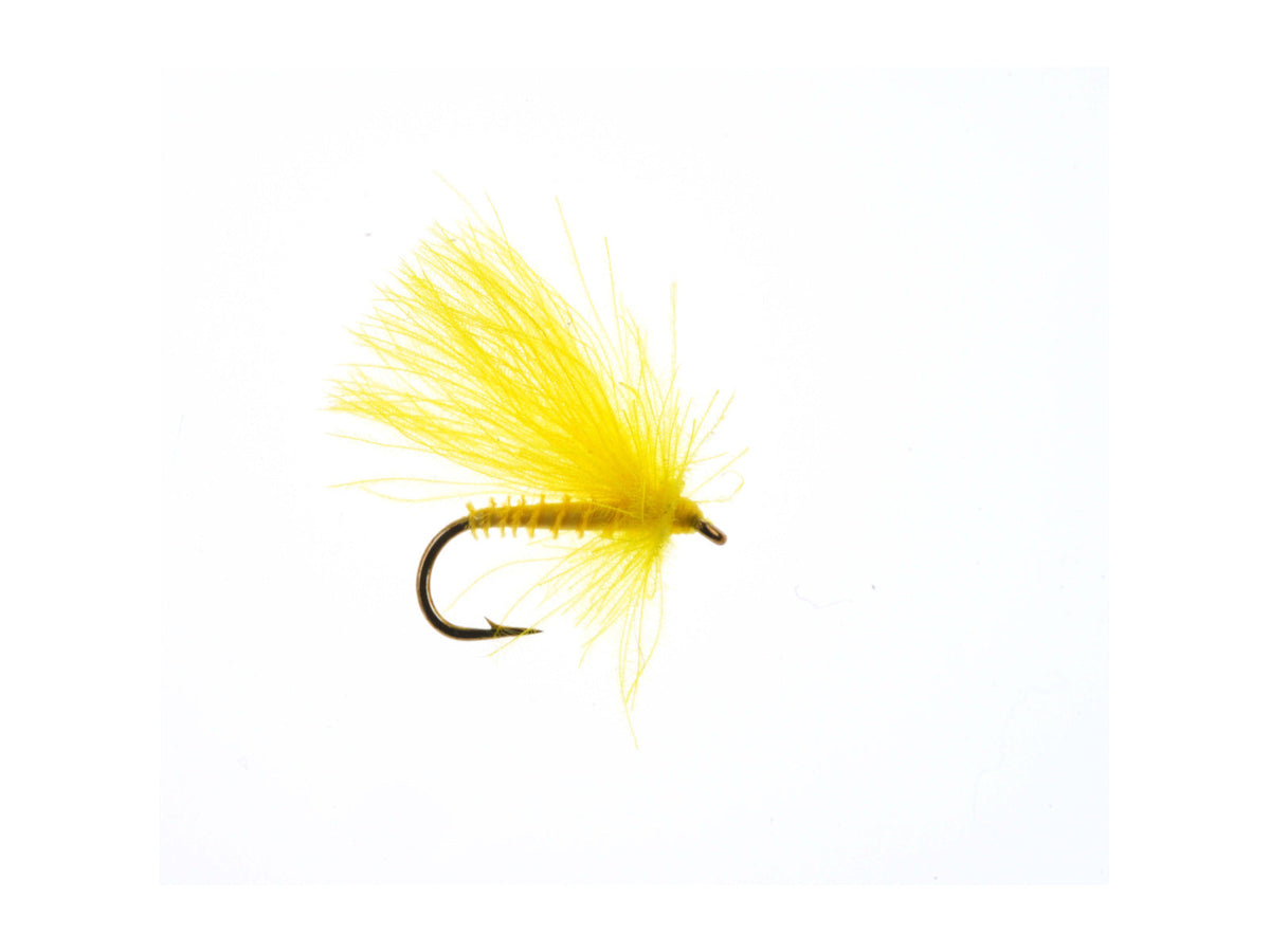 Product photo of the CDC & Biot Yellow Stonefly Dry Fly, WIFREO style XY013