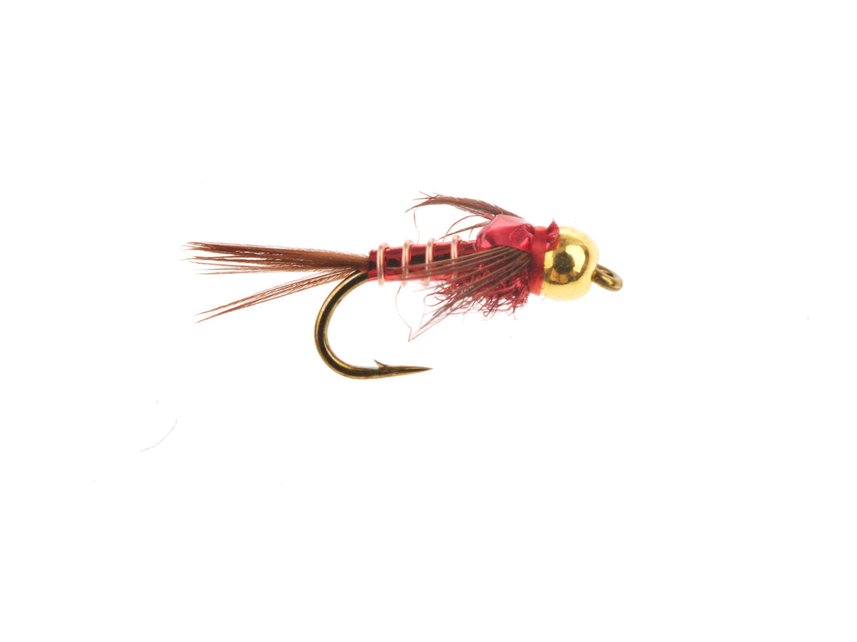 Product photo of the Red Lightning Bug – Brass Bead, WIFREO style XY044B