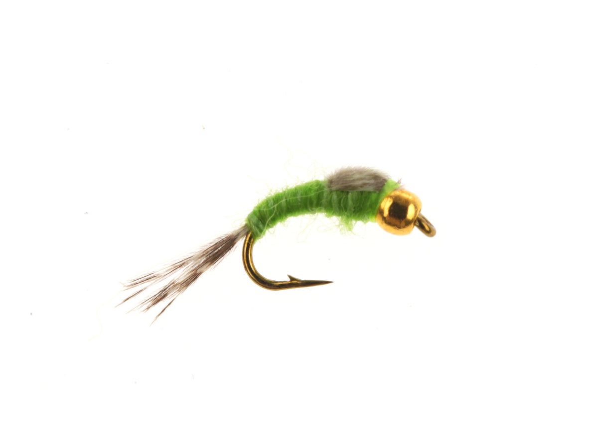 Product photo of the Green WD-40 Nymph – Brass Bead, WIFREO style XY046A