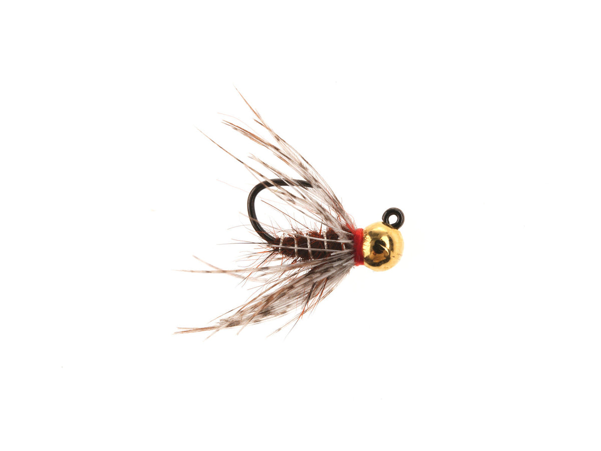 Product photo of the Brown Jig Caddis – Tungsten Bead, WIFREO style XY050B