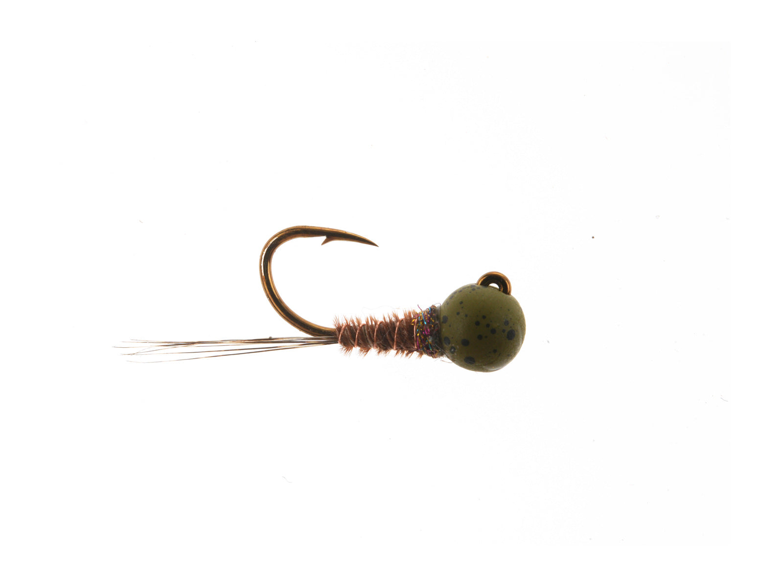 Product photo of the Olive Pheasant Tail Jig – Tungsten Bead, WIFREO style XY084