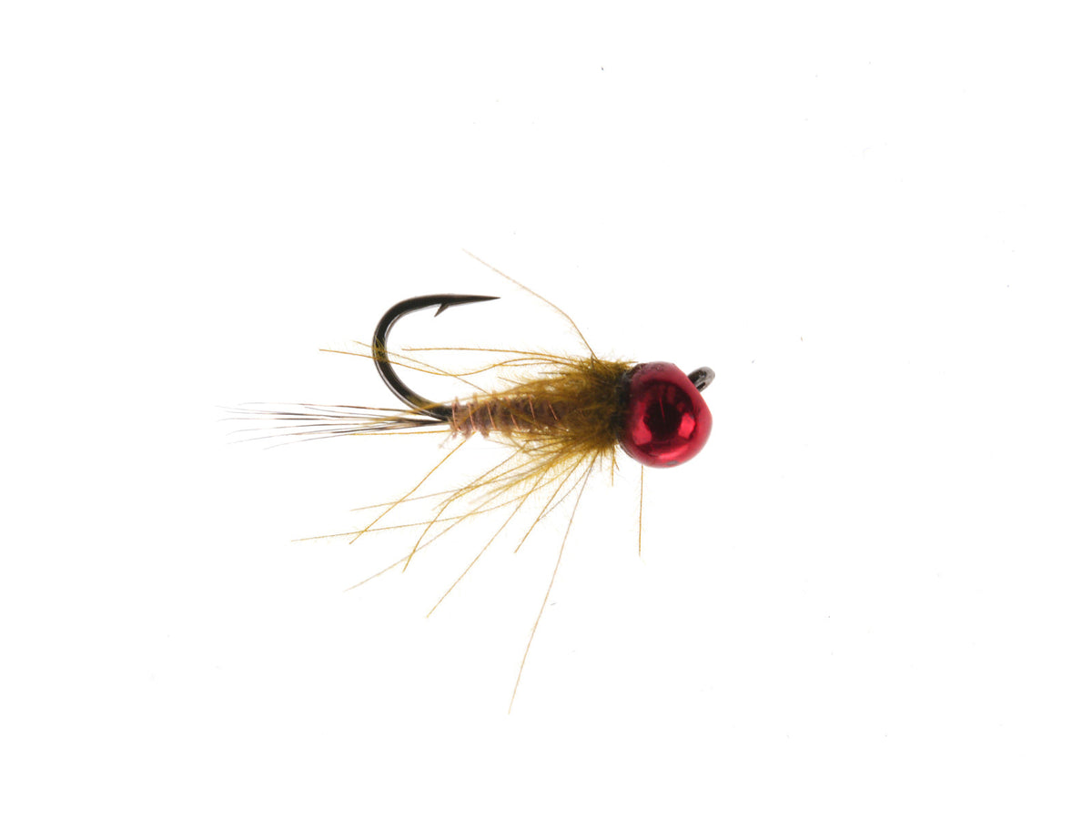 Product photo of the Jig Off CDC Baetis – Red Tungsten Bead, WIFREO style XY085