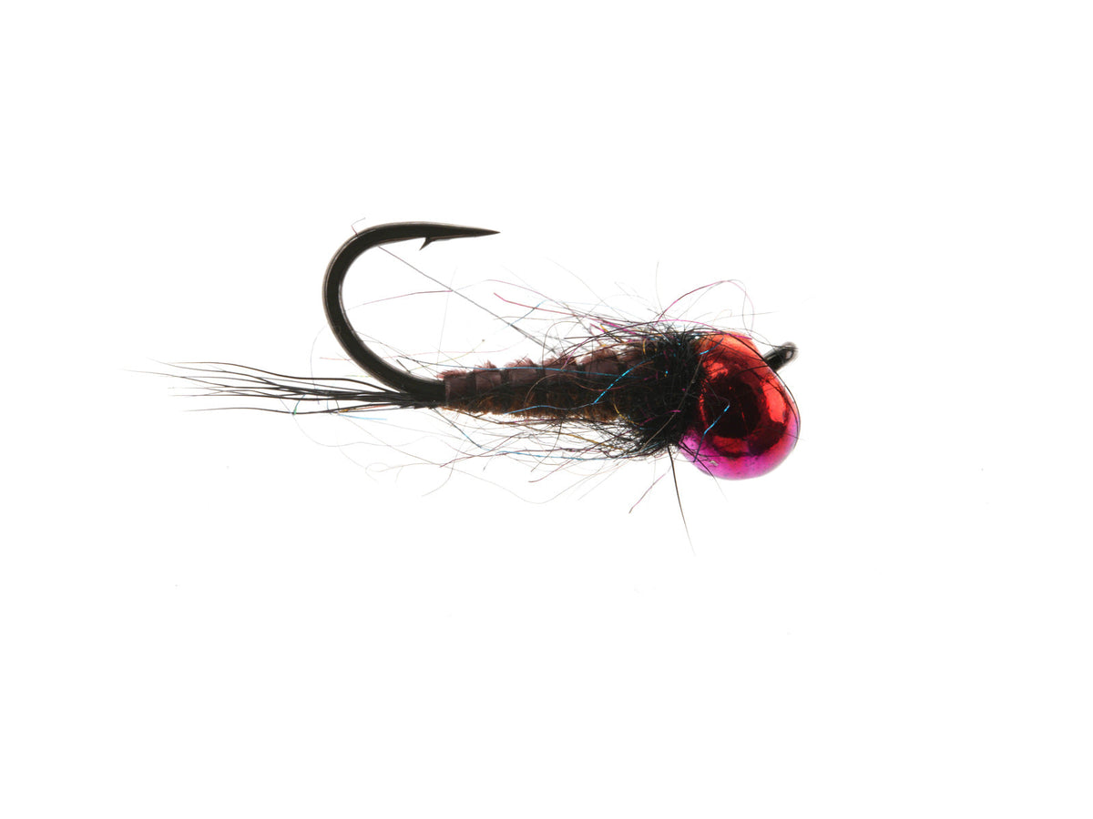 Product photo of the Jig Off Brown Baetis – Red Tungsten Bead, WIFREO style XY087