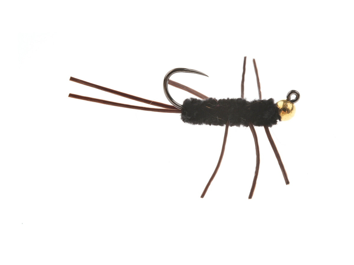 Product photo of the Black Pat's Rubber Legs Jig – Tungsten Bead, WIFREO style XY088B