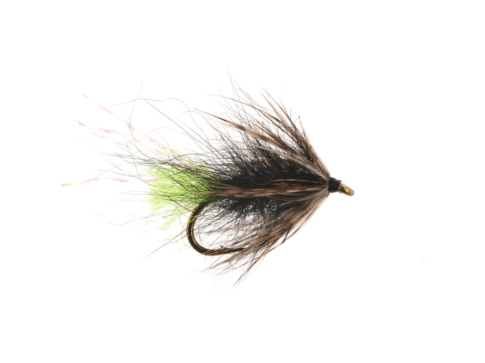 Product photo of the Chartreuse Tag Scruffy Spider Wet Fly, WIFREO style XY102B