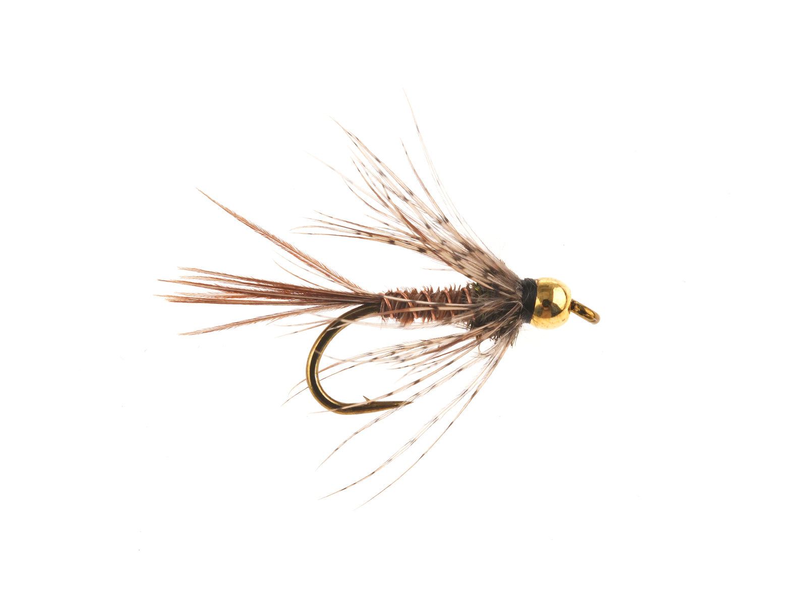 Product photo of the Soft Hackle Pheasant Tail Wet Fly – Brass Bead, WIFREO style XY105