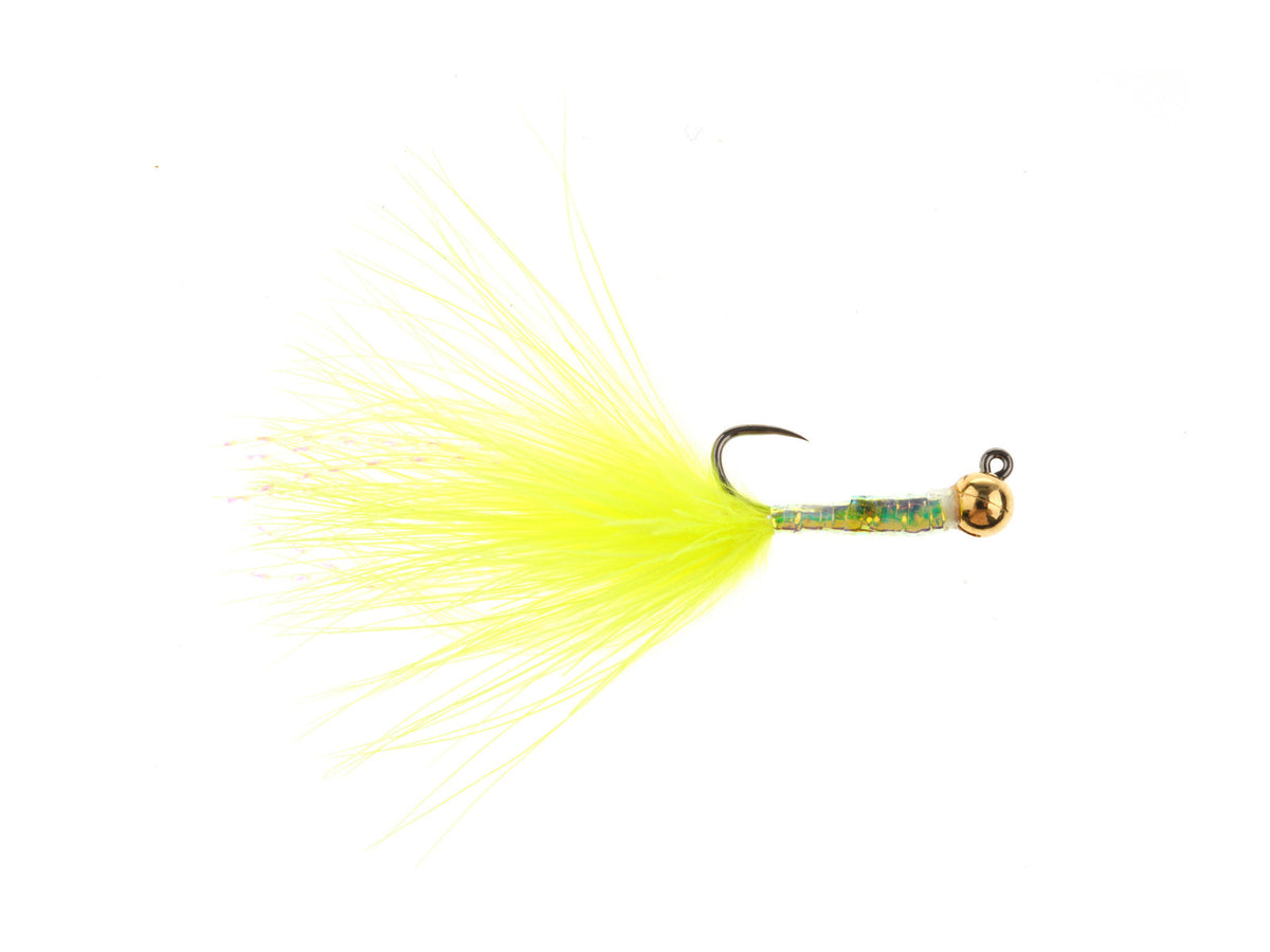 Product photo of the Yellow Jig Stalking Bug Streamer – Tungsten Bead, WIFREO style XY111B