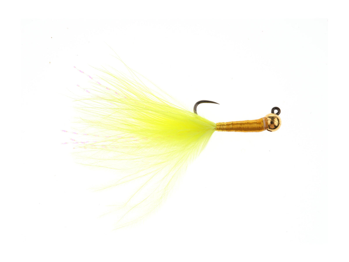 Product photo of the Yellow Wire Jig Stalking Bug Streamer – Tungsten Bead, WIFREO style XY111E